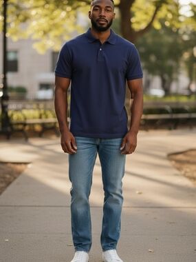 Croft & Barrow Signature Polo Shirt Navy Blue Men's XL (EUC)